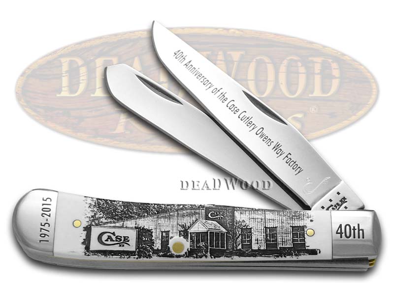 Case XX Owens Way Factory 40th Anniversary White Trapper Stainless Pocket Knife