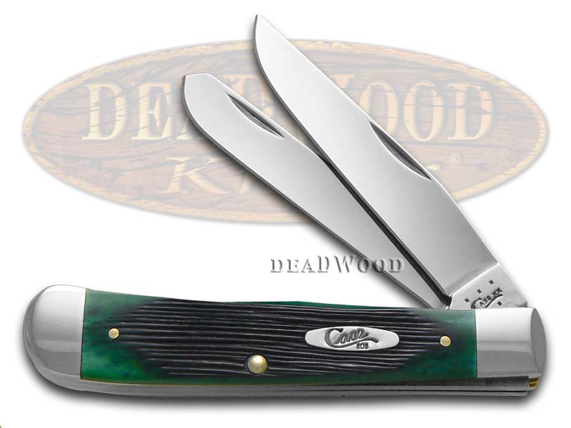 Case XX Barnboard Jigged Green Bone Trapper Stainless Pocket Knife