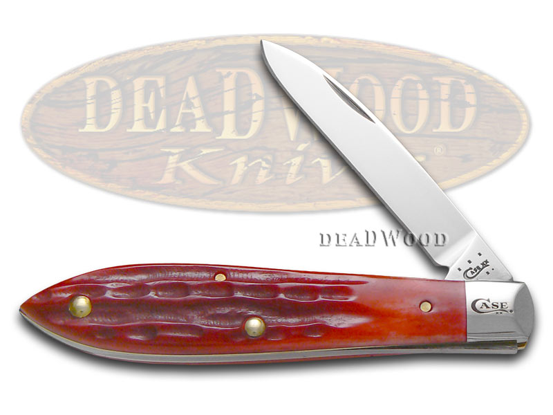 Case XX Deep Canyon Red Bone Tear Drop Gent Stainless Pocket Knife
