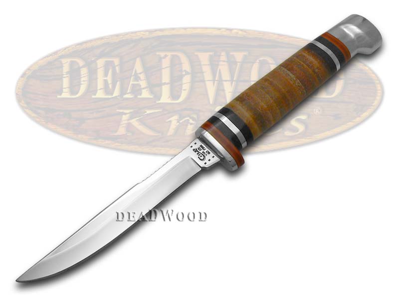 Case XX Polished Leather Small Fixed Blade Hunter Stainless Knife