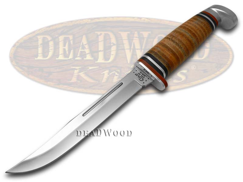 Case XX Polished Leather Slim Fixed Blade Hunter Stainless Knife