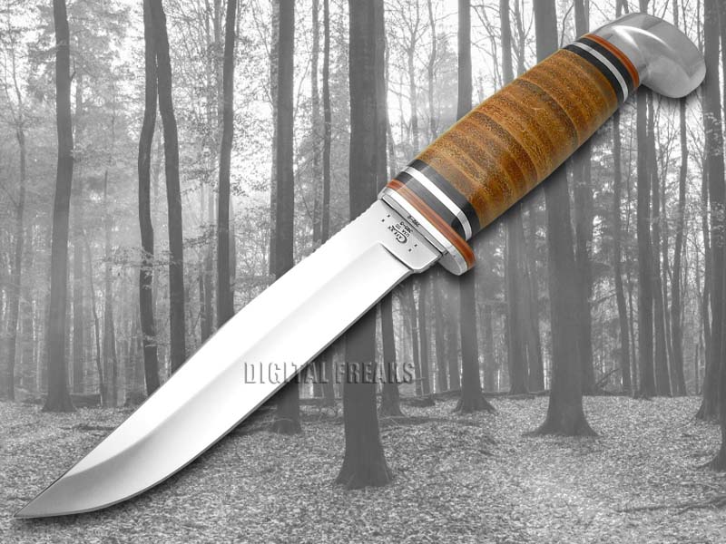 CASE XX Polished Leather Fixed Blade Hunter Stainless Knife 385 Knives