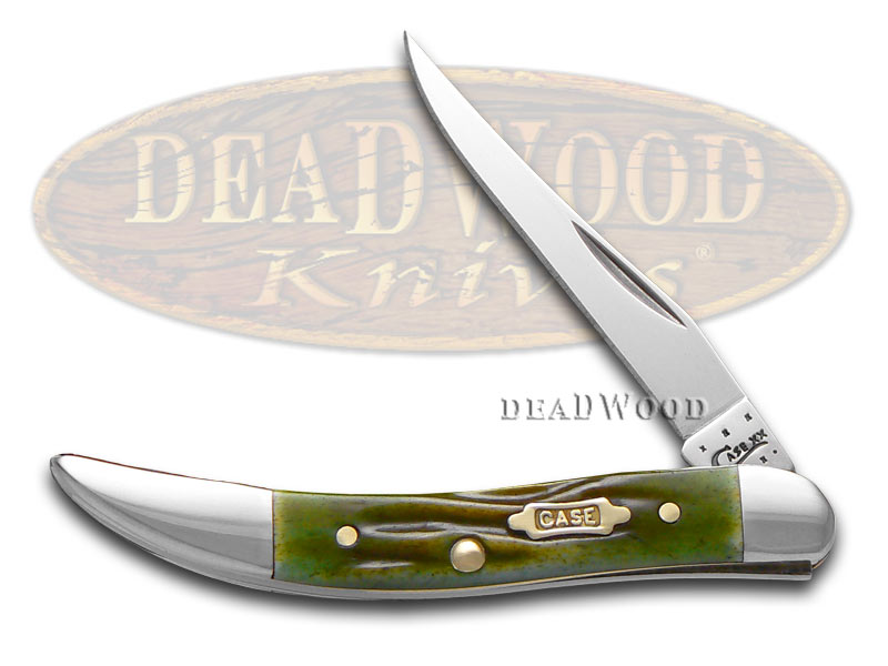 Case XX Worm Groove Moss Brown Small Toothpick Stainless 1/1000 Pocket Knife