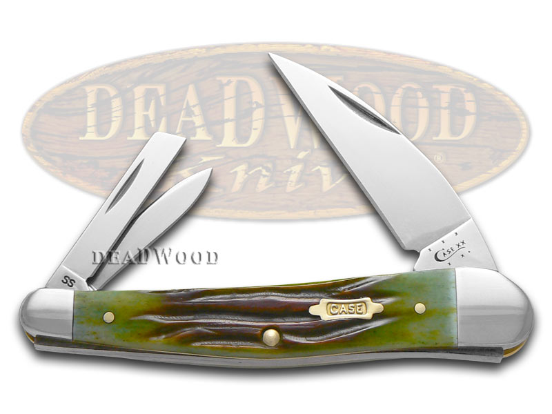 Case XX Worm Groove Moss Brown Seahorse Whittler 1/1000 Stainless Pocket Knife