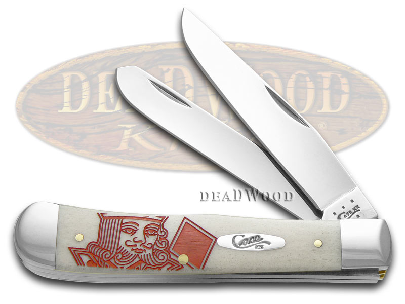 Case XX King of Diamonds Natural Bone Trapper Stainless Pocket Knife