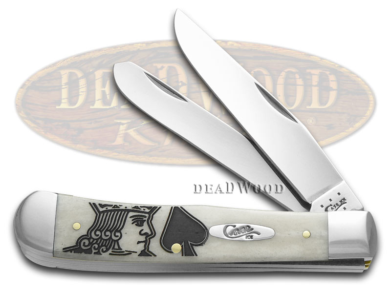 Case XX King of Spades Natural Bone Trapper Stainless Pocket Knife