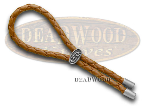 Case XX Brown Braided Leather Lanyard Cord for Pocket Knives