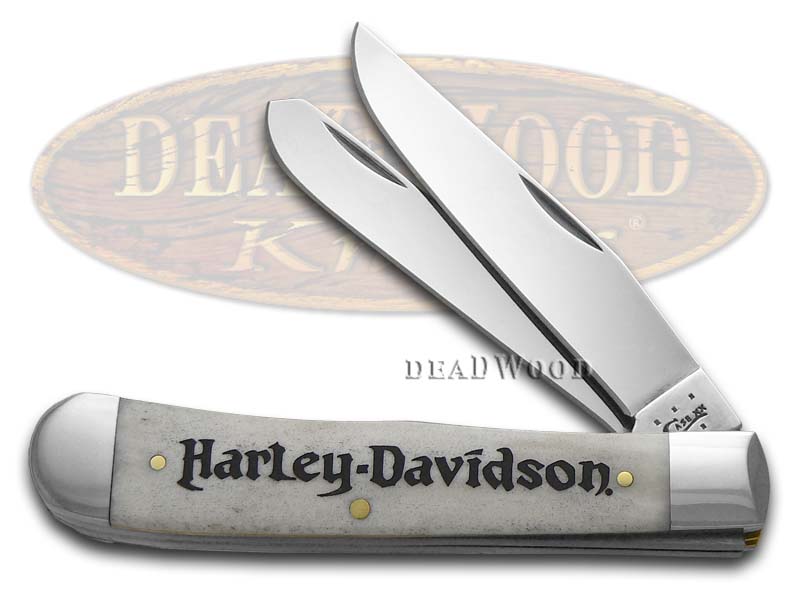 Case XX Harley-Davidson Natural Bone Trapper Stainless Pocket Knife