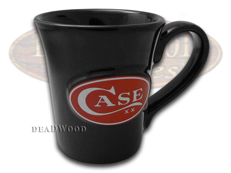 Case XX Red Oval Logo Black Ceramic Coffee Mug