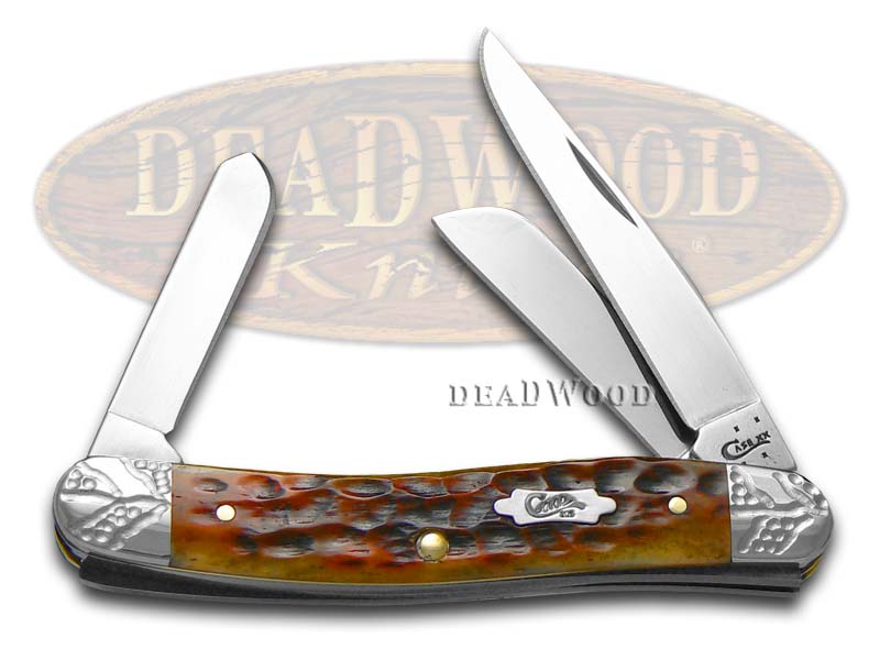 Case XX Jigged Autumn Bone Worked Bolsters Stockman Stainless Pocket Knife