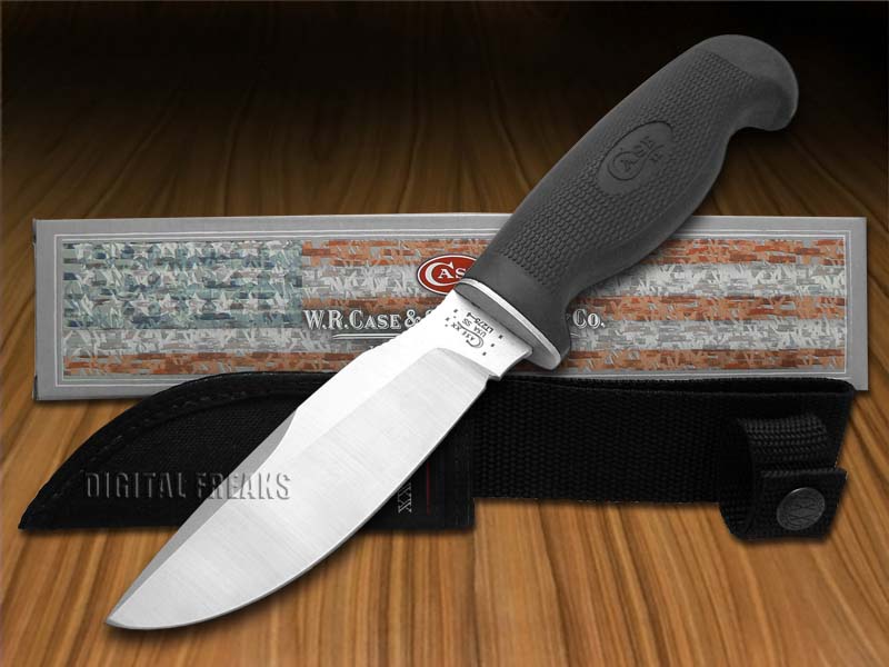 Case xx Fixed Blade Drop Point Hunter Knife Lightweight Black Synthetic