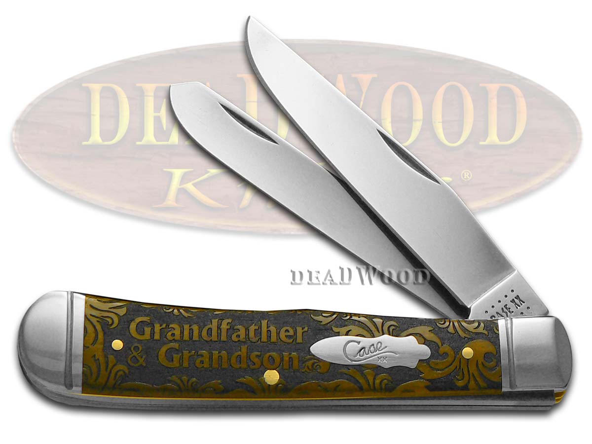 Case XX Grandfather and Grandson Antique Bone Trapper 1/500 Stainless Pocket Knife