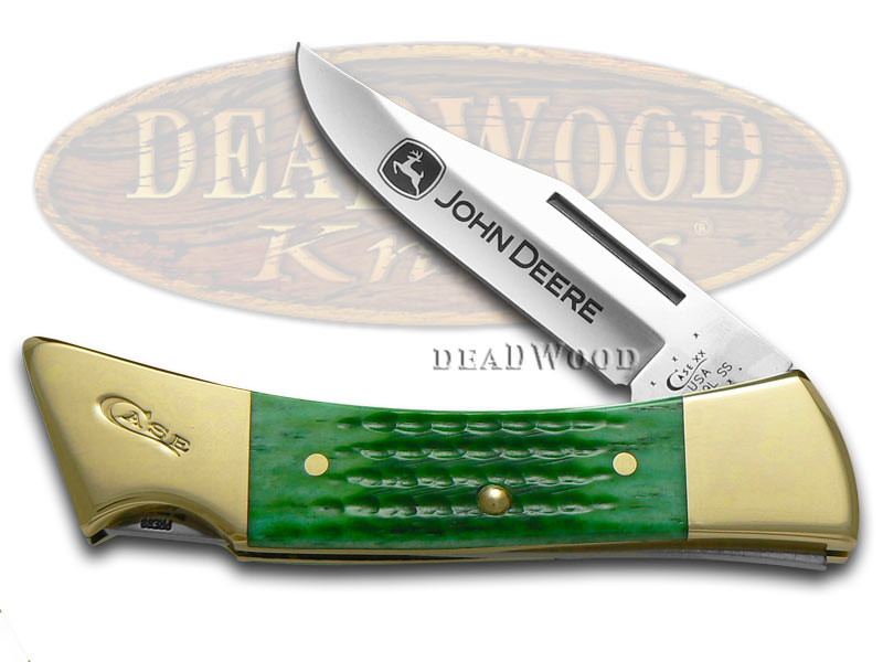 Case XX John Deere Green Bone Hammerhead Lockback Stainless Pocket Knife