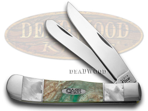 Case XX White Pearl and Coral Sea Trapper Pocket Knife