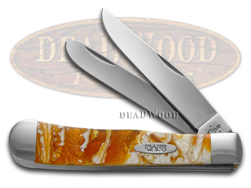 Case XX Smooth Gold Luster Corelon Trapper Stainless Pocket Knife