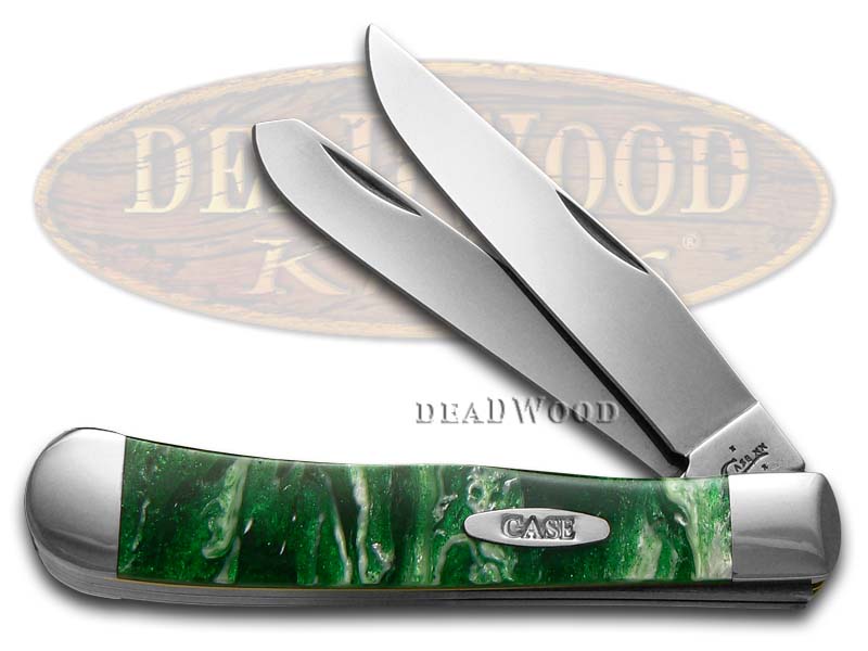 Case XX Smooth Green Luster Corelon Trapper Stainless Pocket Knife