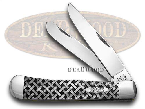 Case XX White Pearl Corelon Basketweave 1/600 Trapper Pocket Knife