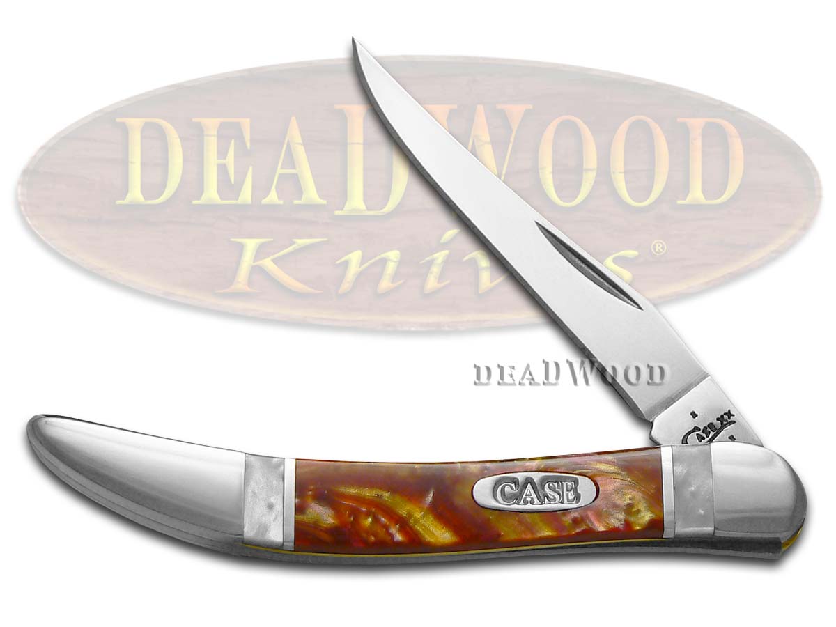 Case XX White Pearl and Sun Dance Split Toothpick Stainless Pocket Knife