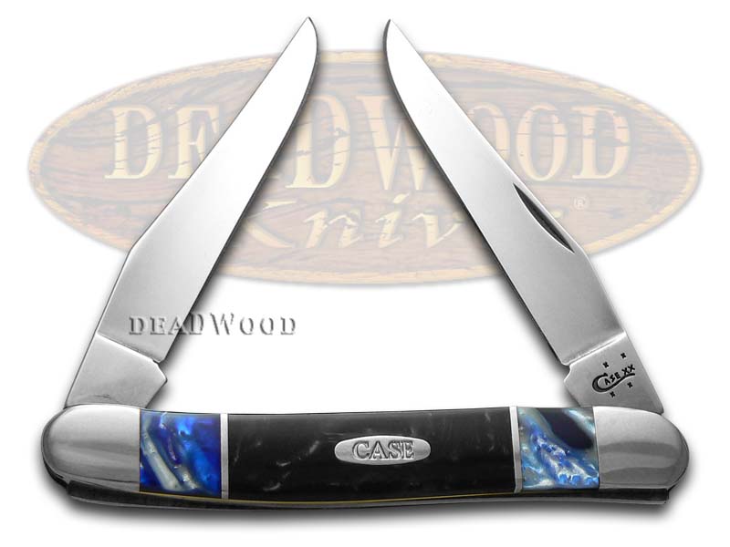 Case XX Blue Luster and Black Pearl Corelon Muskrat Stainless Pocket Knife