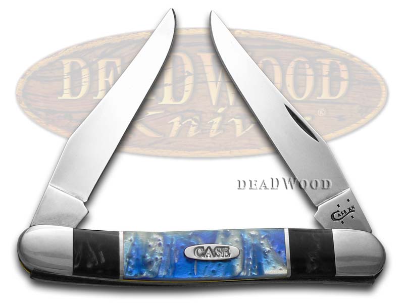 Case XX Black Pearl and Blue Luster Corelon Muskrat Stainless Pocket Knife