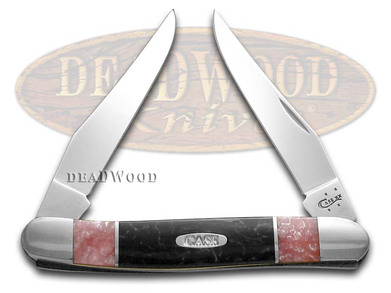 Case XX Pink Pearl and Black Pearl Corelon Muskrat Stainless Pocket Knife