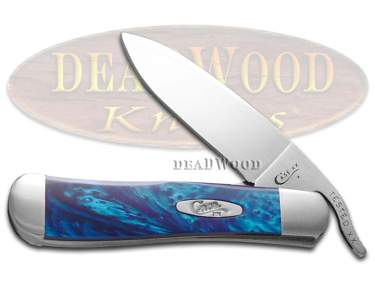 Case XX Blue Silk Corelon Russlock Stainless Pocket Knife
