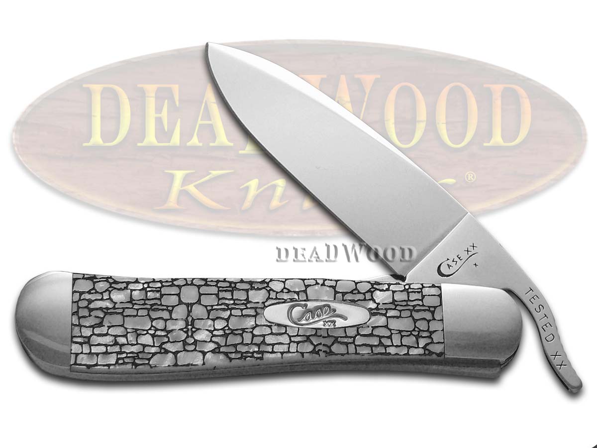 Case XX White Pearl Corelon Stone Wall Russlock 1/500 Stainless Pocket Knife