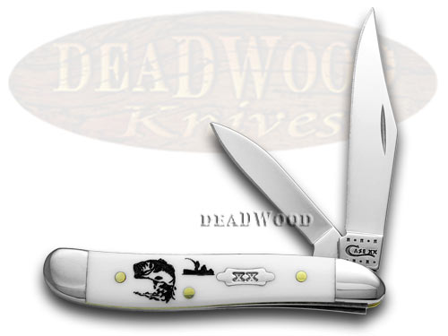 Case xx White Delrin Bass Fever Peanut 1/500 Pocket Knife Knives