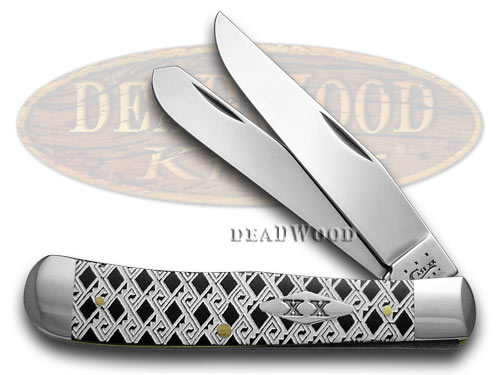 Case xx Black Delrin Celtic Maze 1/500 Trapper Pocket Knife Knives