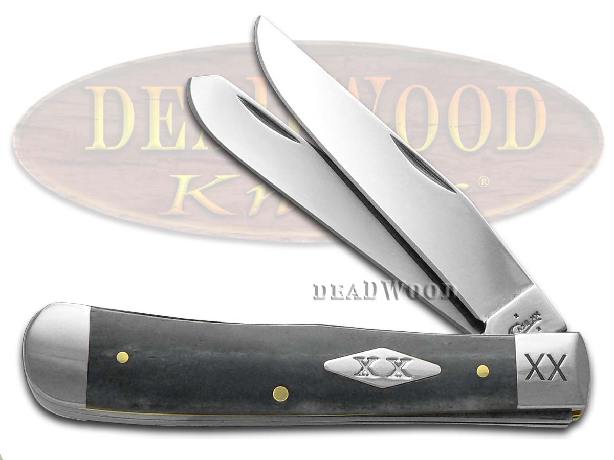Case XX Smooth Gray Bone Trapper Stainless Pocket Knife