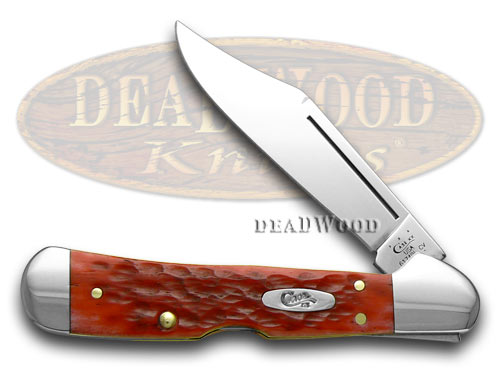 Case XX Dark Red Jigged Bone Mini Copperlock CV Pocket Knife