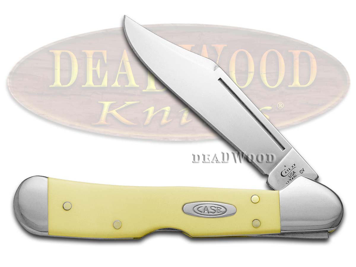 Case XX Yellow Delrin Synthetic Mini Copperlock 1/500 Chrome Vanadium Pocket Knife