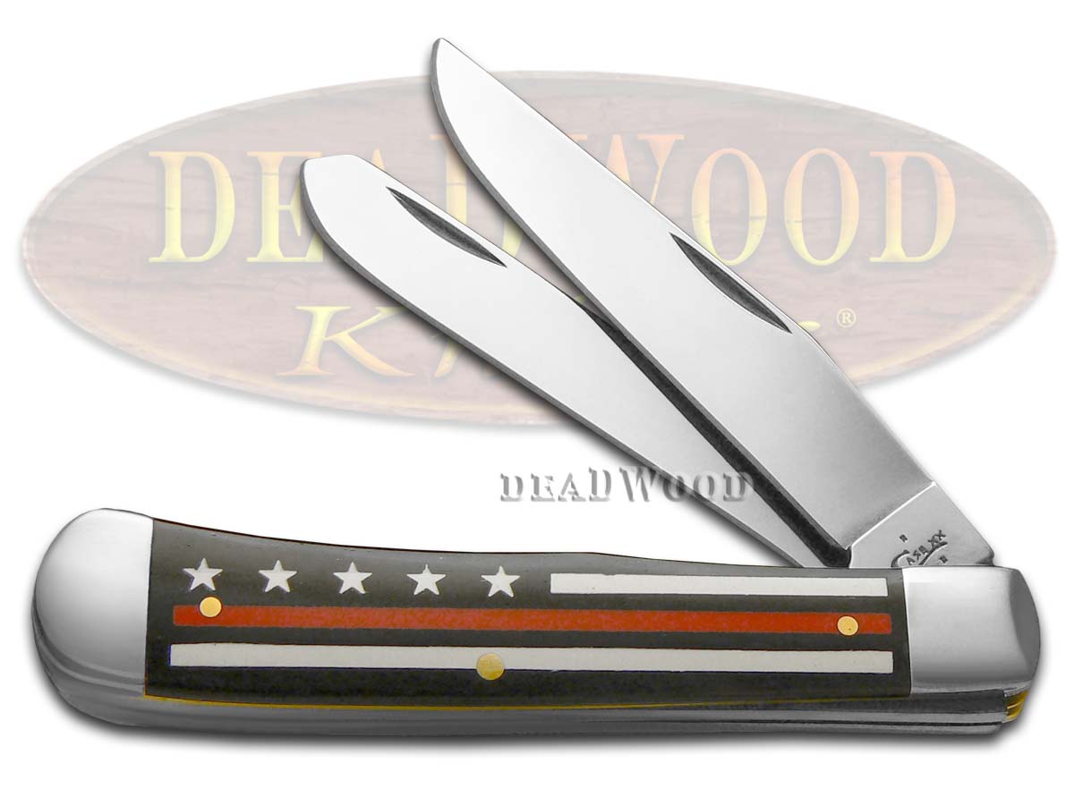Case XX Red Stripes of Service Flag Trapper Stainless Pocket Knife