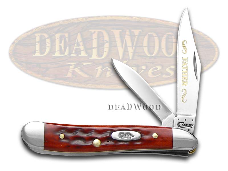 Case xx Father Jigged Old Red Bone Peanut Stainless Pocket Knife Knives