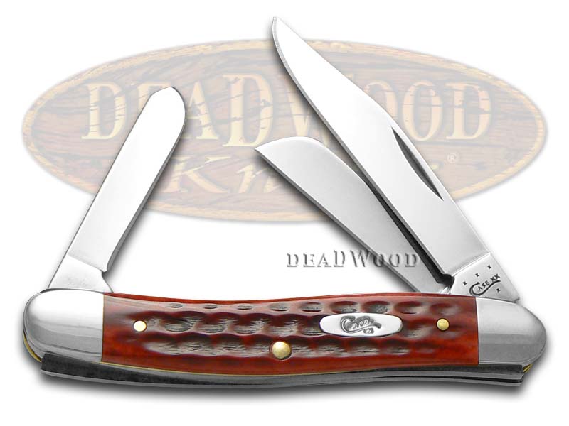 Case xx Jigged Old Red Bone Pocket Worn Stockman Stainless Pocket Knife Knives
