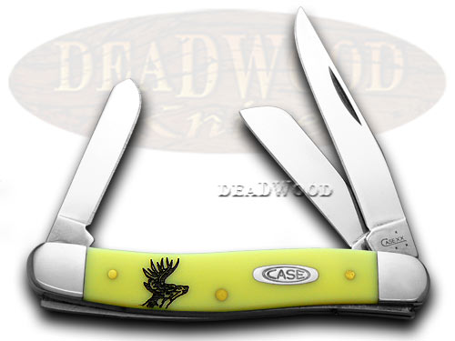 Case XX Deer Scene Yellow Stockman 1/1000 Pocket Knife