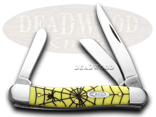 Case xx Spider Web Yellow Stockman 1/1000 Pocket Knife Knives