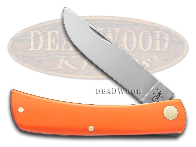 Case xx Smooth Orange Delrin Sod Buster Jr Stainless Pocket Knife Knives