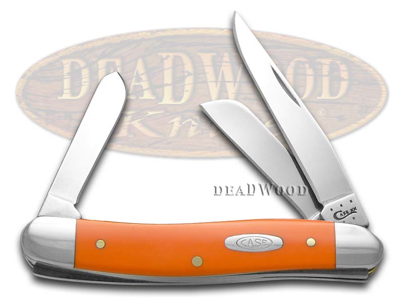 Case xx High-visibility Orange Delrin Medium Stockman Stainless Pocket Knife Knives