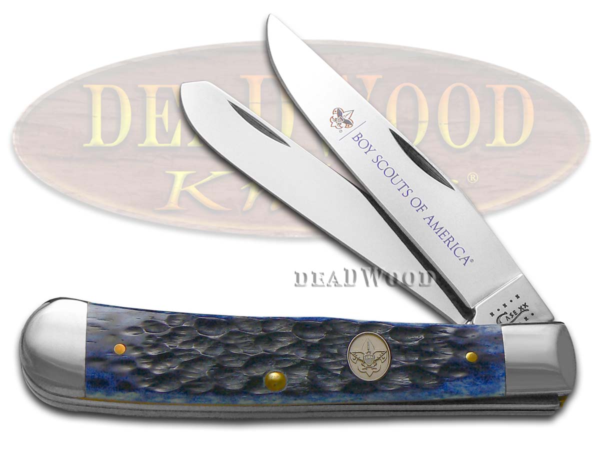 Case XX Boy Scouts Navy Blue Bone Trapper Stainless Pocket Knife