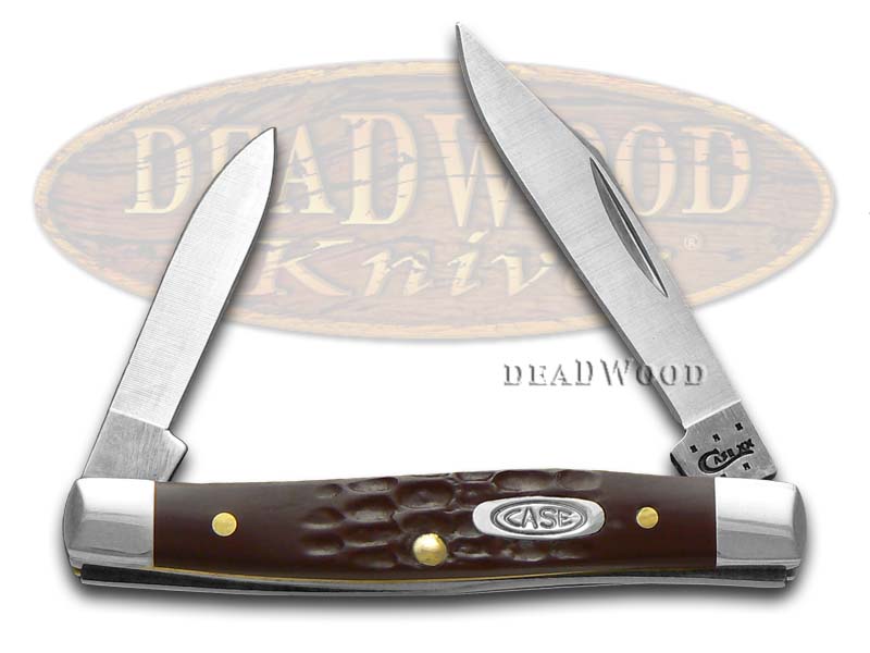 Case xx Jigged Brown Synthetic Pen Stainless Pocket Knife Knives