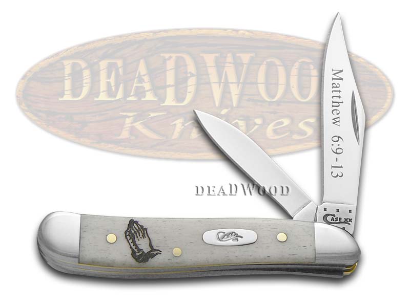 Case XX Matthew 6:9-13 Natural Bone Peanut Stainless Pocket Knife