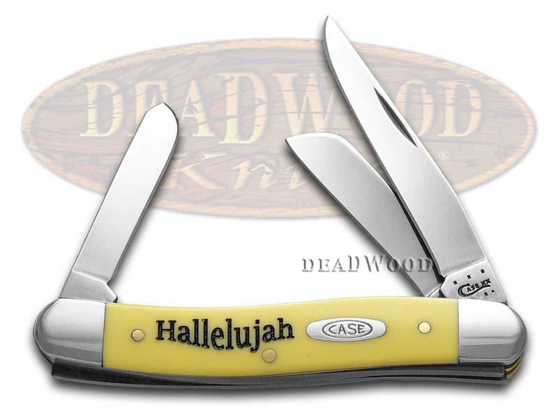 Case XX Hallelujah Yellow Delrin Medium Stockman Stainless Pocket Knife