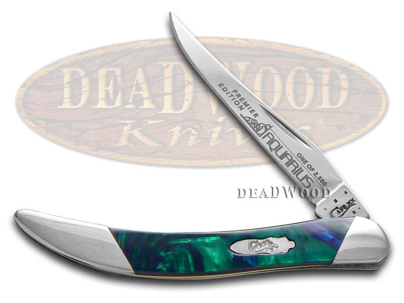 Case XX Slant Series Aquarius Corelon Toothpick 1/2500 Stainless Pocket Knife