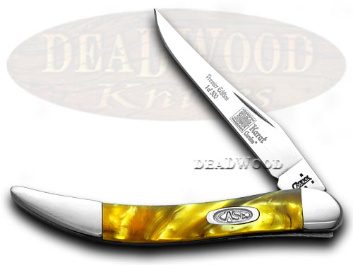 Case xx 24K Gold Genuine Corelon 1/500 Toothpick Pocket Knife Knives