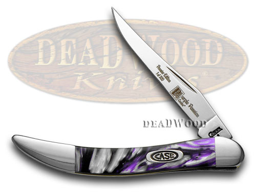 Case xx Purple Passion Genuine Corelon 1/500 Toothpick Pocket Knife Knives