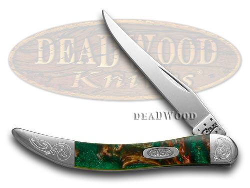 Case xx Engraved Bolster Series Rain Forest Corelon Toothpick Pocket Knife Knives