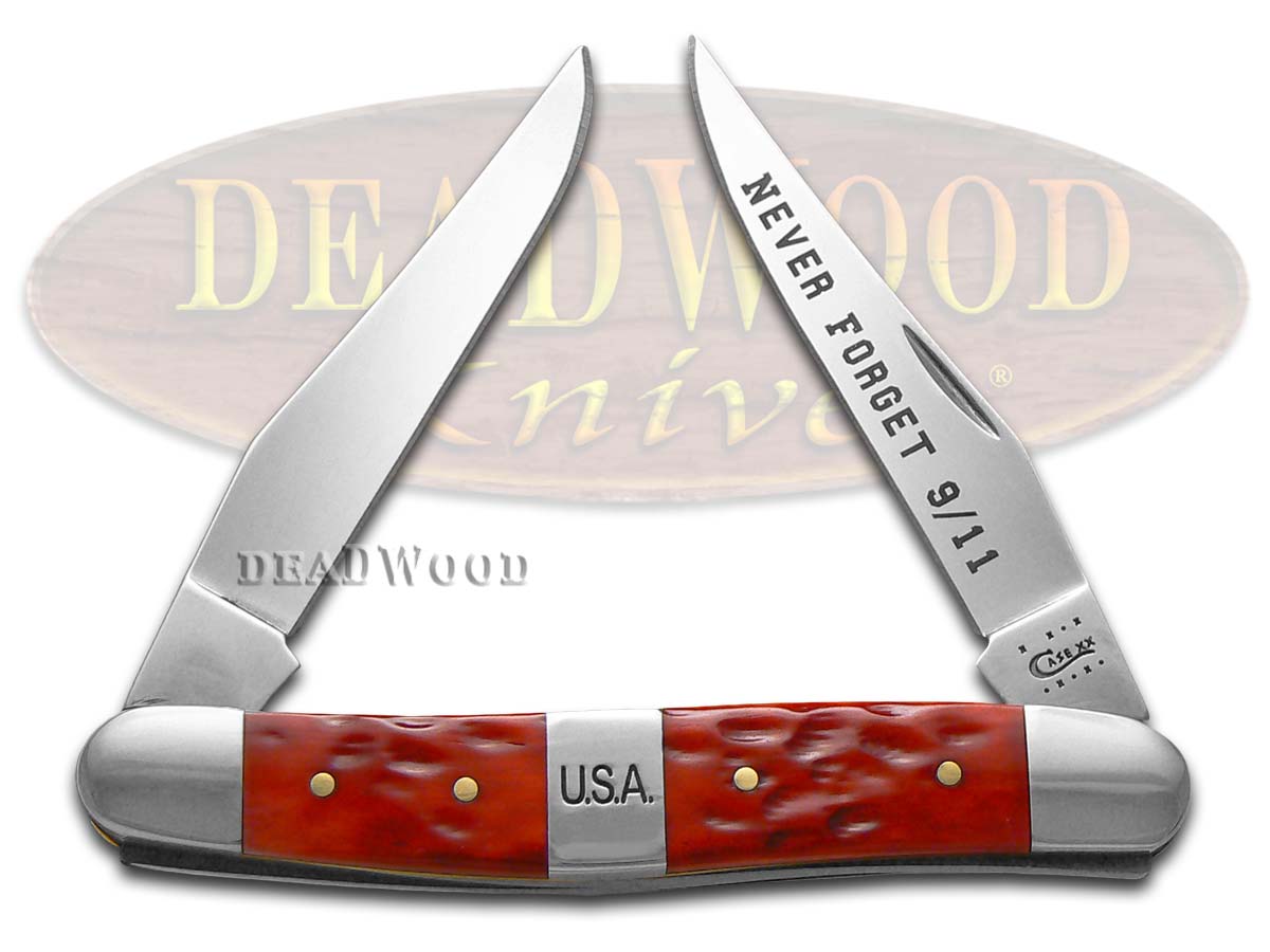 Case XX "Never Forget" Red Bone Muskrat Stainless Pocket Knife