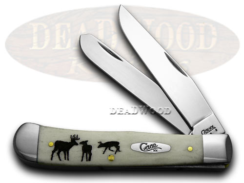 Case xx Natural Bone RUT Trapper 1/500 Pocket Knife Knives