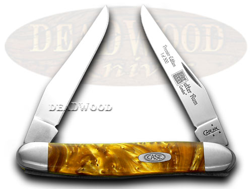 Case XX Butter Rum Genuine Corelon 1/500 Muskrat Pocket Knives Knife